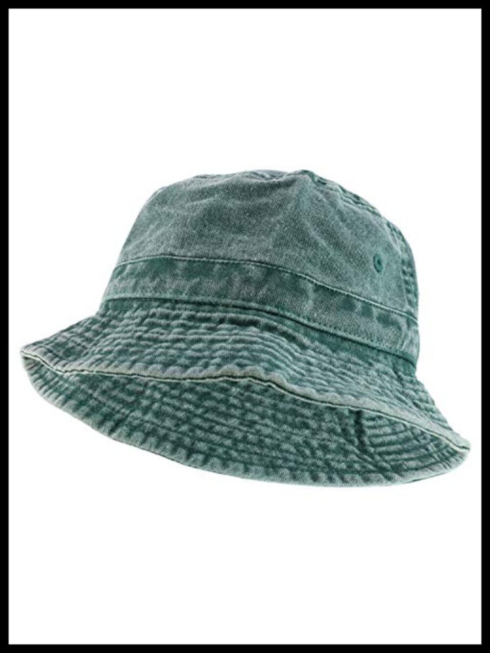 100% Cotton Pigment Dyed Washed Bucket Hat with Air Vents